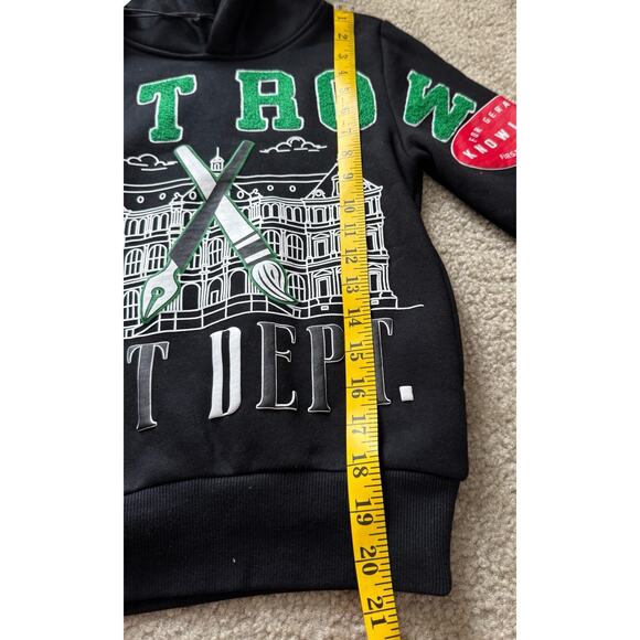 First Row Art Dept graphic fleece Varsity hoodie with patches Small New Nwt - Picture 7 of 12